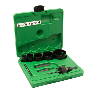 9-Piece Plumber's Hole Saw Set with 3/4