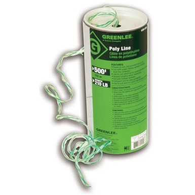 Poly Pull Line Spiral Wrapped Pulling Twine, Blue/White, 6,500' In A Bucket