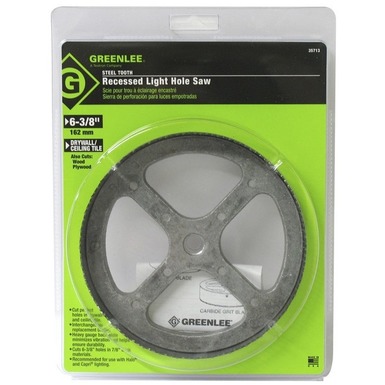 6 3 8 Recessed Light Hole Saw Greenlee, What Size Hole Saw For 5 Inch Recessed Light