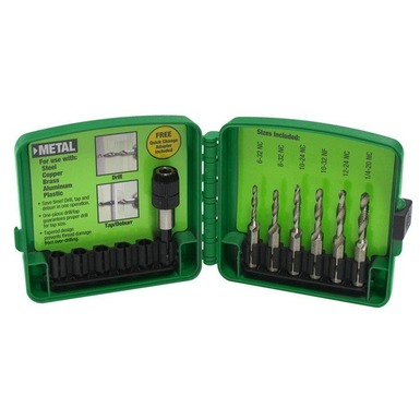 6 piece metric thread deals tap drill bits set